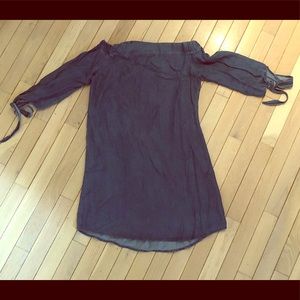 Strapless denim dress